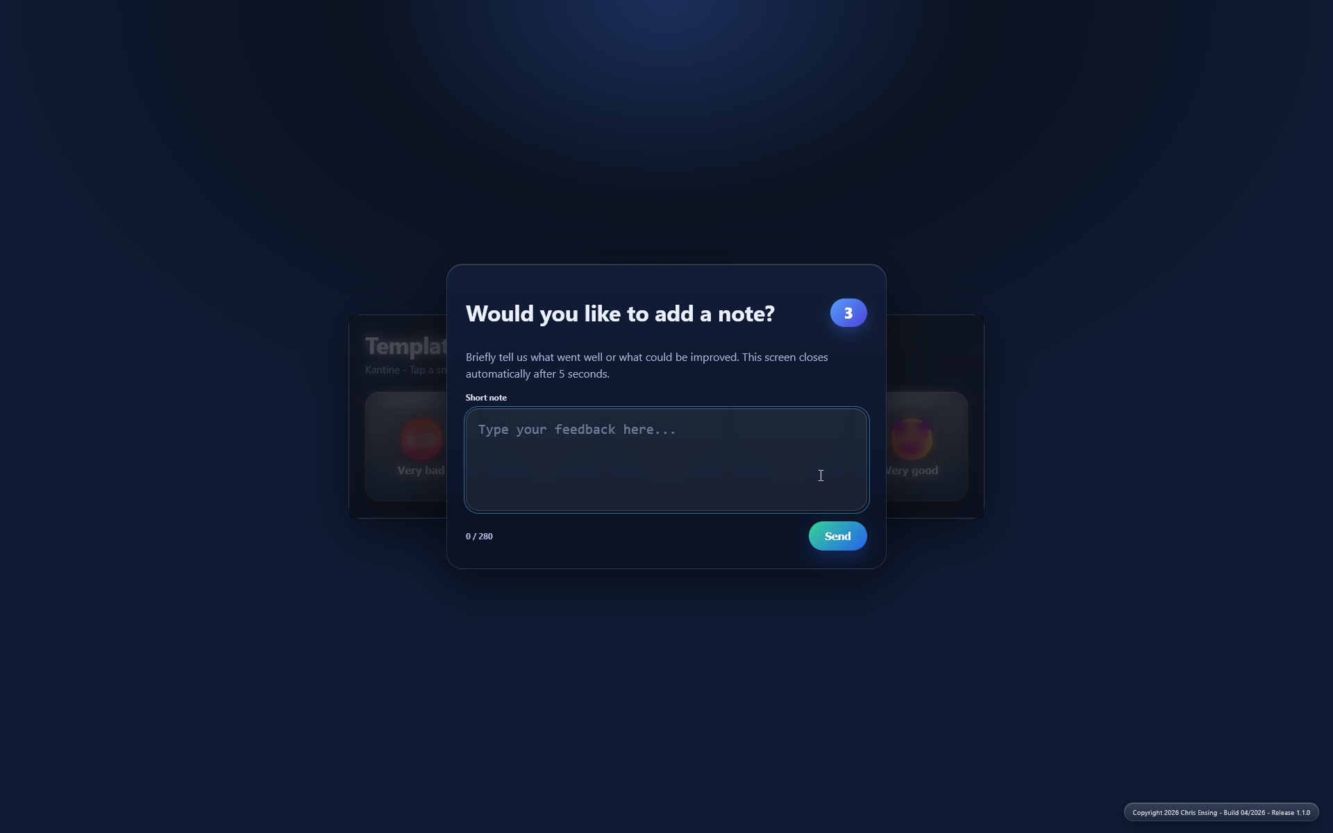 Xyndra kiosk feedback
